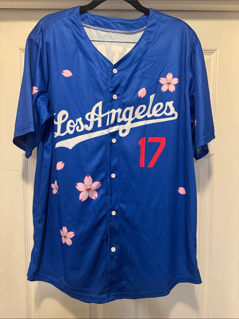 Los Angeles Blue Cherry Blossom Baseball Jersey -